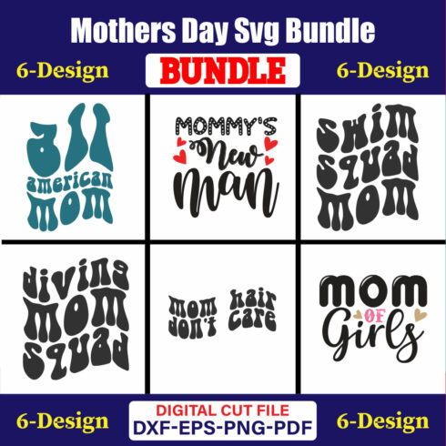 Mothers Day SVG Bundle, Mom life svg, Mama svg, Funny Mom Svg, Blessed mama svg, Mom of boys girls svg-Vol-62 cover image.