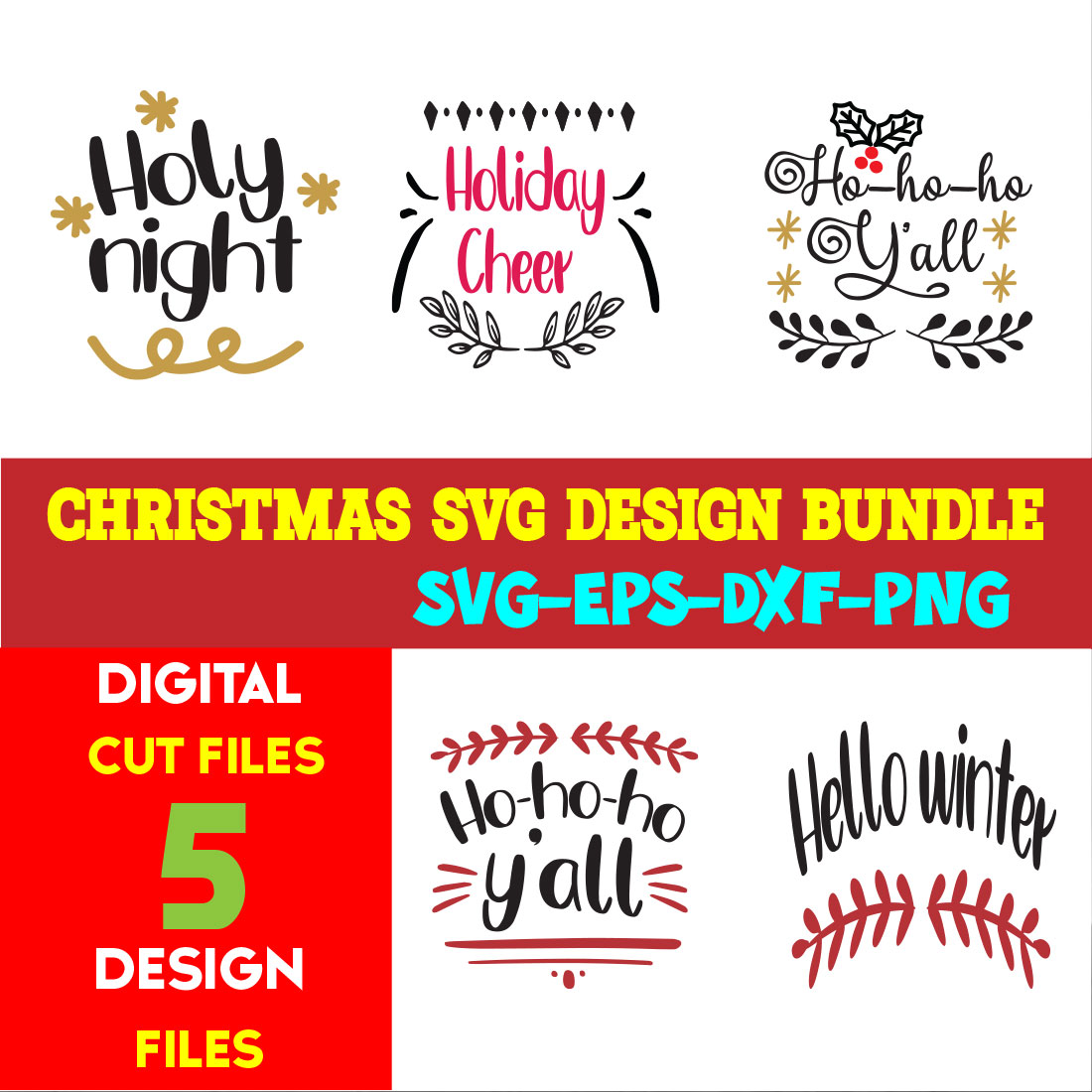 Christmas T-shirt Design Bundle Volume-40 cover image.