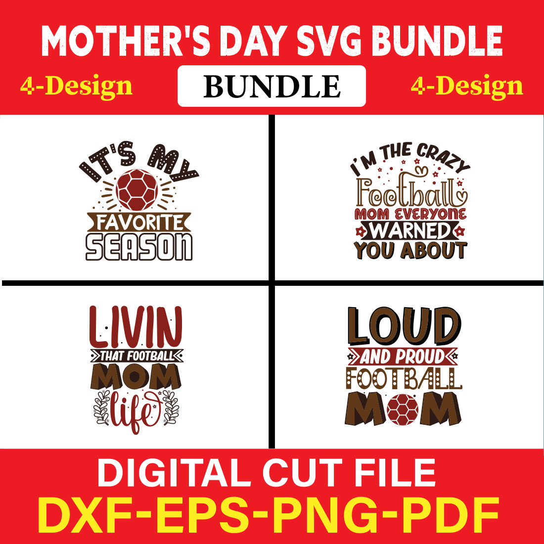 Mother's Day SVG T-shirt Design Bundle Vol-05 cover image.