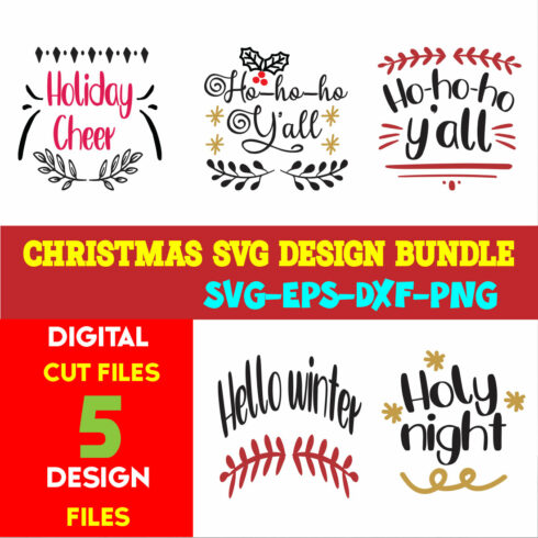 Christmas T-shirt Design Bundle Volume-44 cover image.