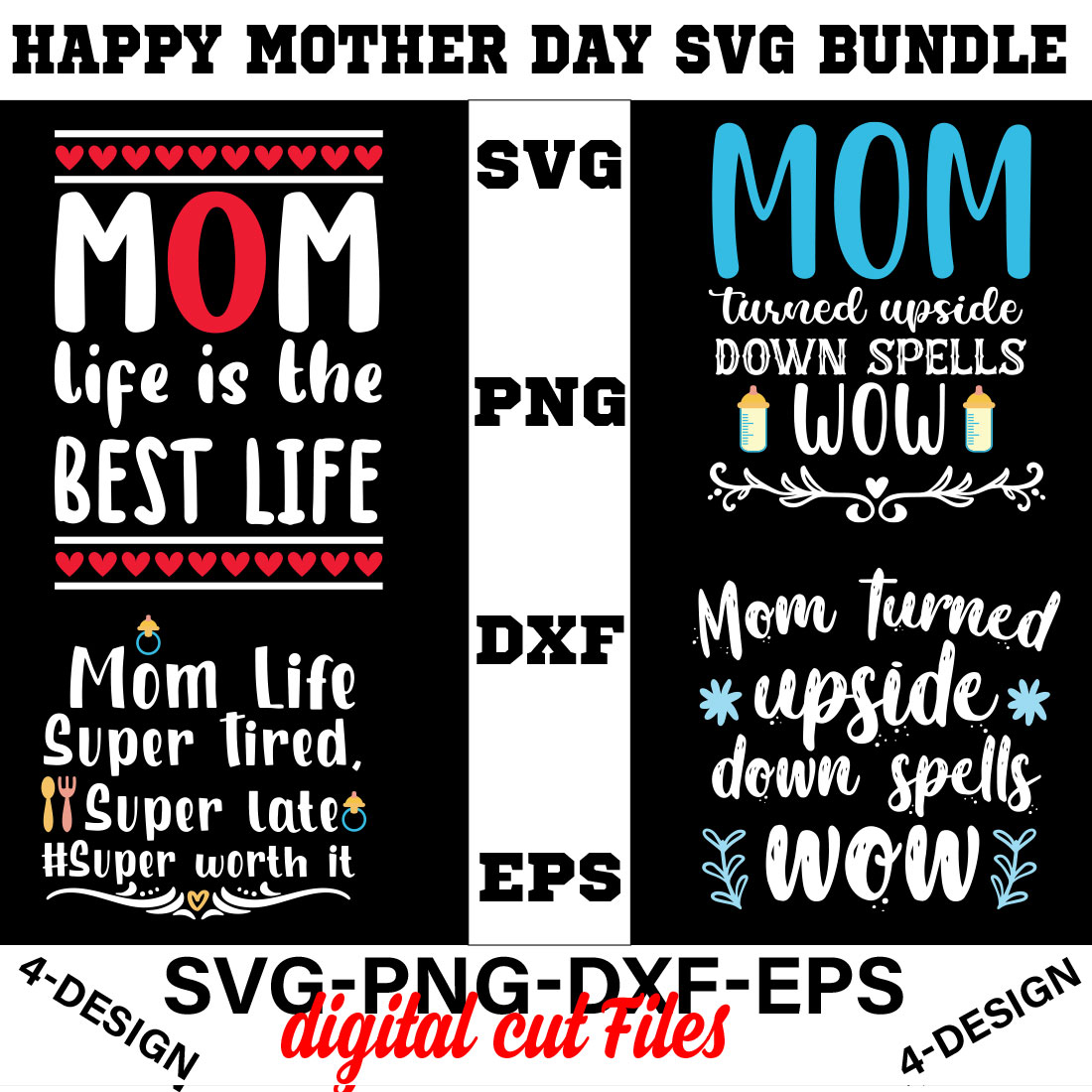 Happy mother day svg Bundle Vol-6 cover image.