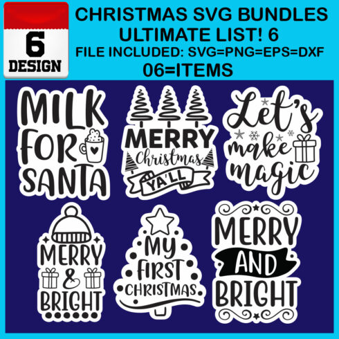 Ultimate List! 6 Christmas SVG Free Bundles cover image.