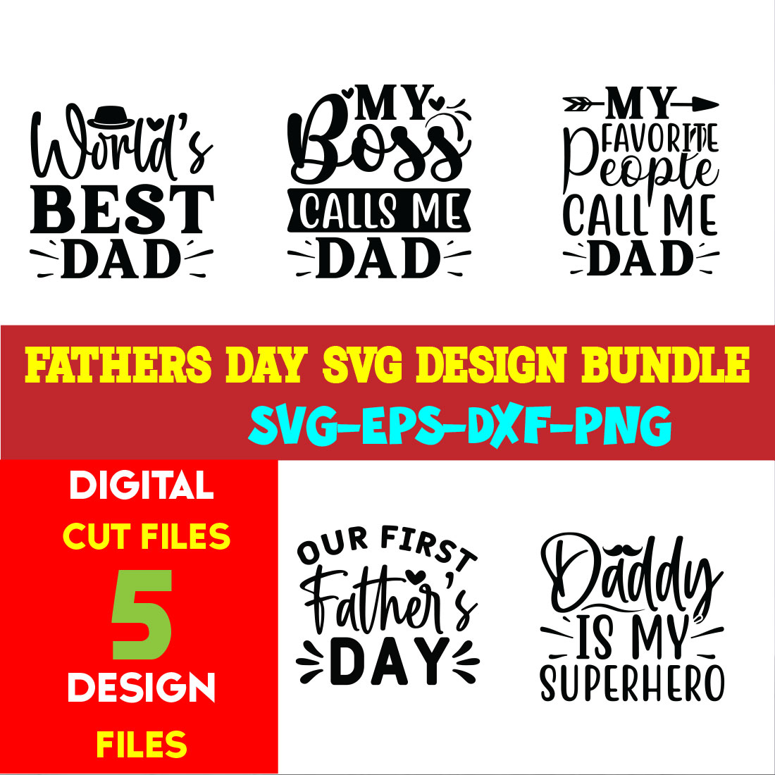 Fathers Day T-shirt Design Bundle Volume-01 cover image.