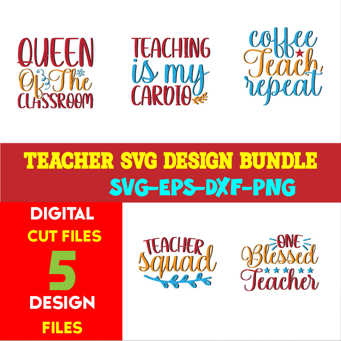 Teacher T-shirt Design Bundle Volume-02 cover image.