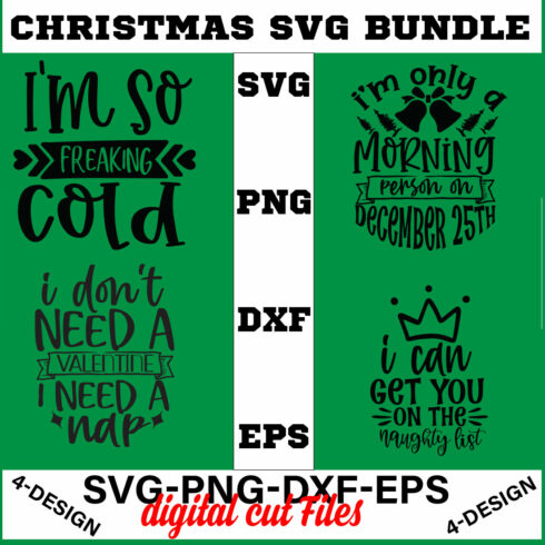 Christmas SVG Bundle Funny Christmas SVG Cut File Cricut Clip art Commercial Use Holiday SVG Christmas Sayings Quotes Winter Volume-22 cover image.