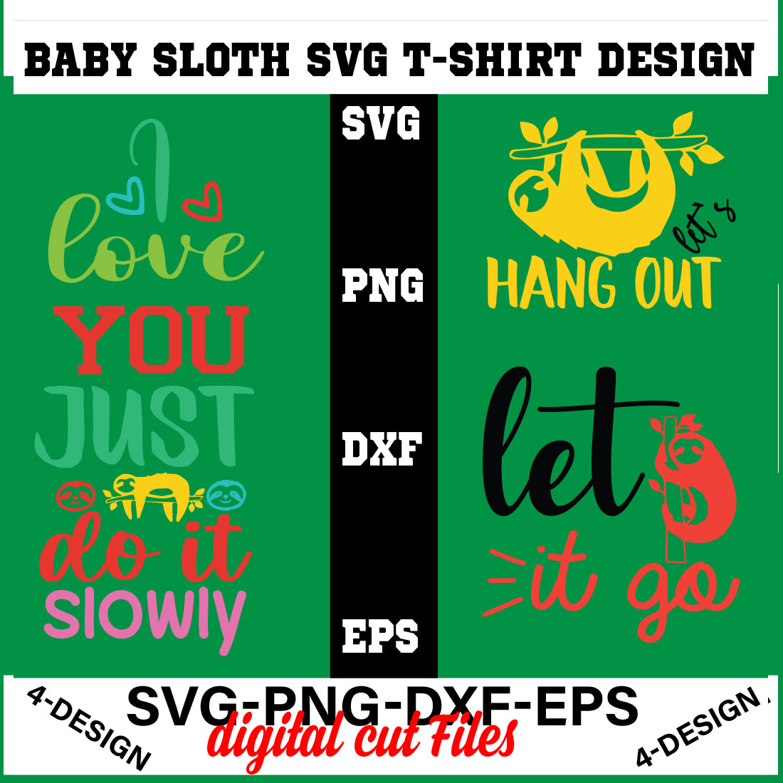 baby sloth SVG t-shirt design bundle sloth quotes svg, svg for cricut, cute sloth svg, Volume-03 cover image.