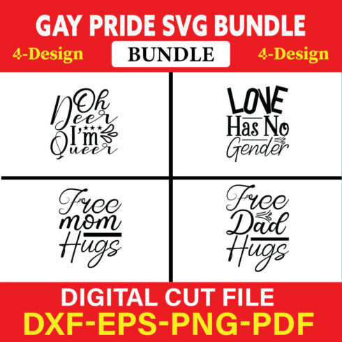 Gay Pride T-shirt Design Bundle Vol-3 cover image.