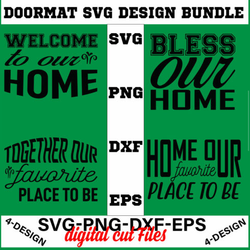 Doormat Quote Designs SVG Cut File Bundle for Cricut Volume-02 cover image.