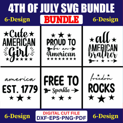 4th Of July SVG T-shirt Design Bundle Vol-15 cover image.