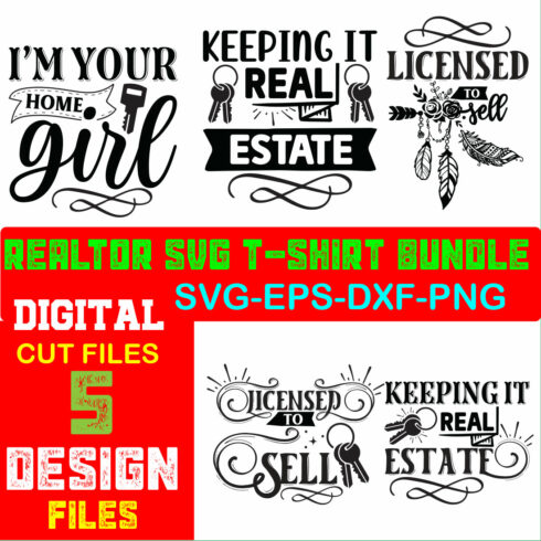 Realtor Svg T-shirt Bundle Volume-02 cover image.