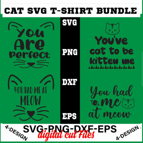 Cat SVG T-shirt Design BundleVolume-03 cover image.