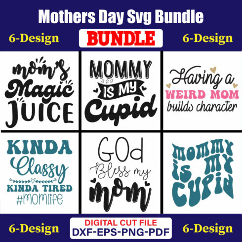 Mothers Day SVG Bundle, Mom life svg, Mama svg, Funny Mom Svg, Blessed mama svg, Mom of boys girls svg-Vol-85 cover image.