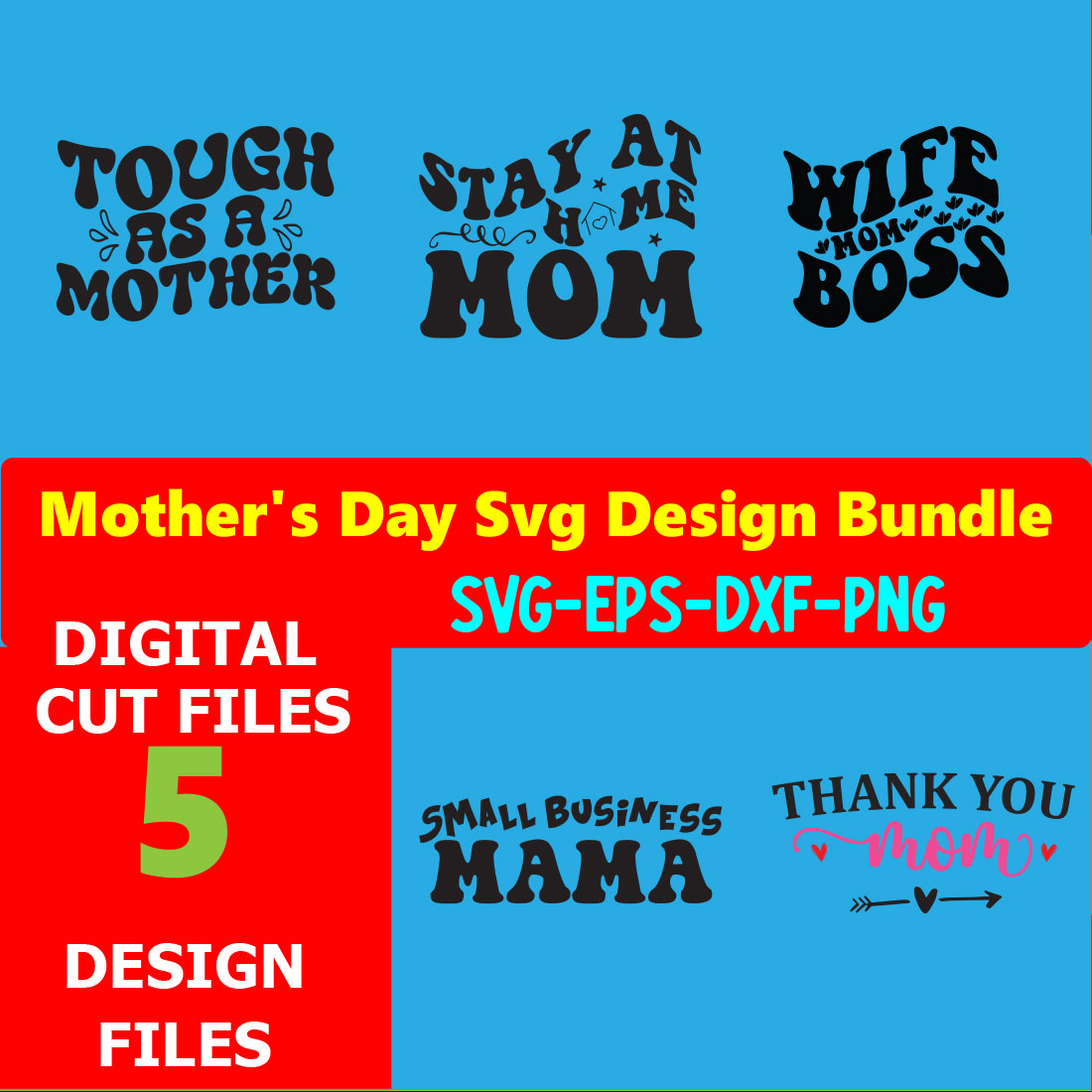 Mom SVG T-shirt Design Bundle Volume-20 cover image.