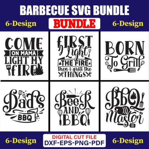 Barbecue SVG T-shirt Design Bundle Vol-01 cover image.