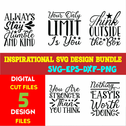 Inspirational T-shirt Design Bundle Volume-02 cover image.