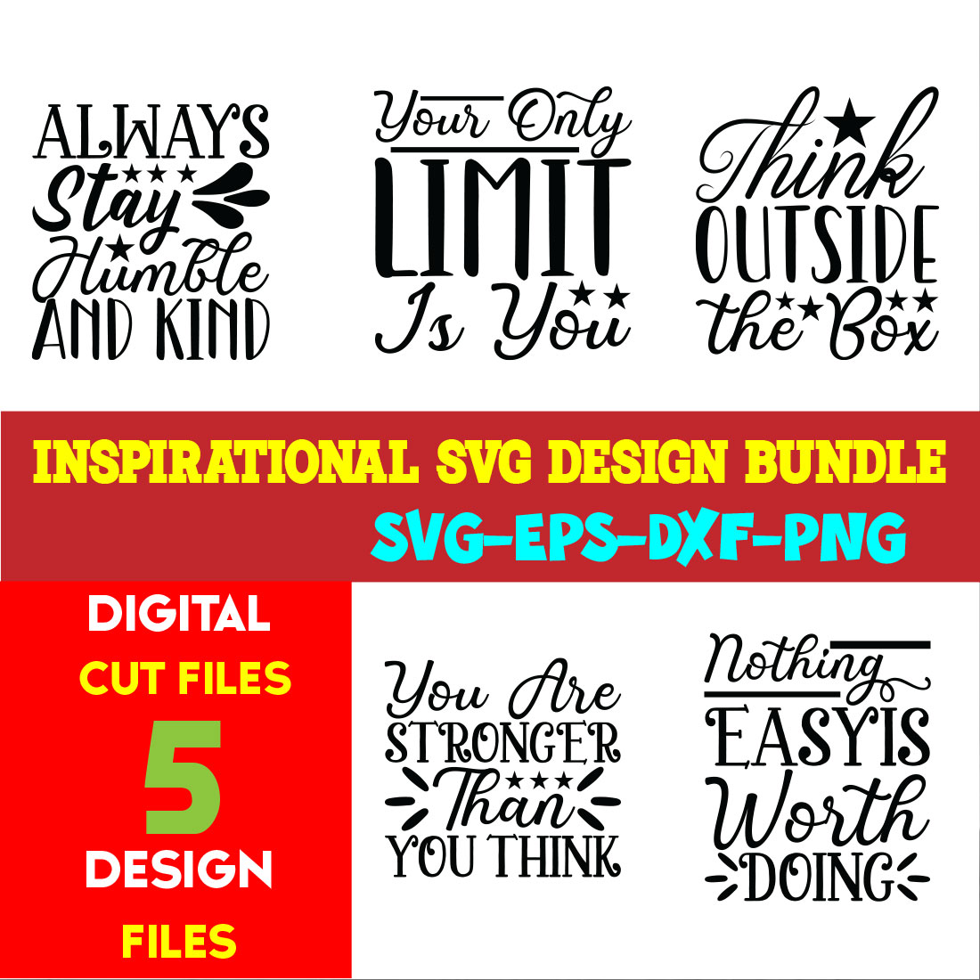 Inspirational T-shirt Design Bundle Volume-02 cover image.