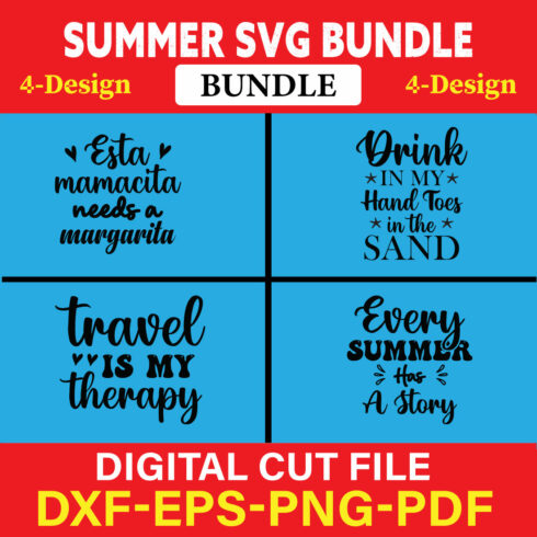 Summer T-shirt Design Bundle Vol-1 cover image.