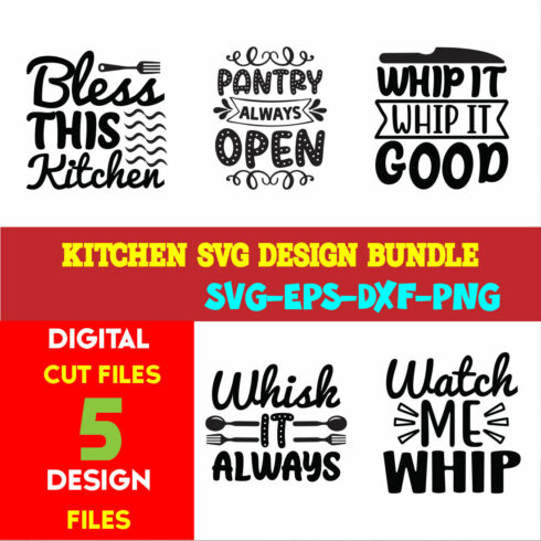 Kitchen T-shirt Design Bundle Vol-04 cover image.