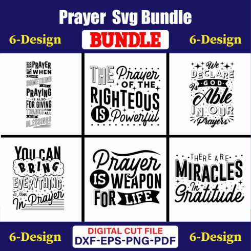 Prayer SVG T-shirt Design Bundle Vol-04 cover image.