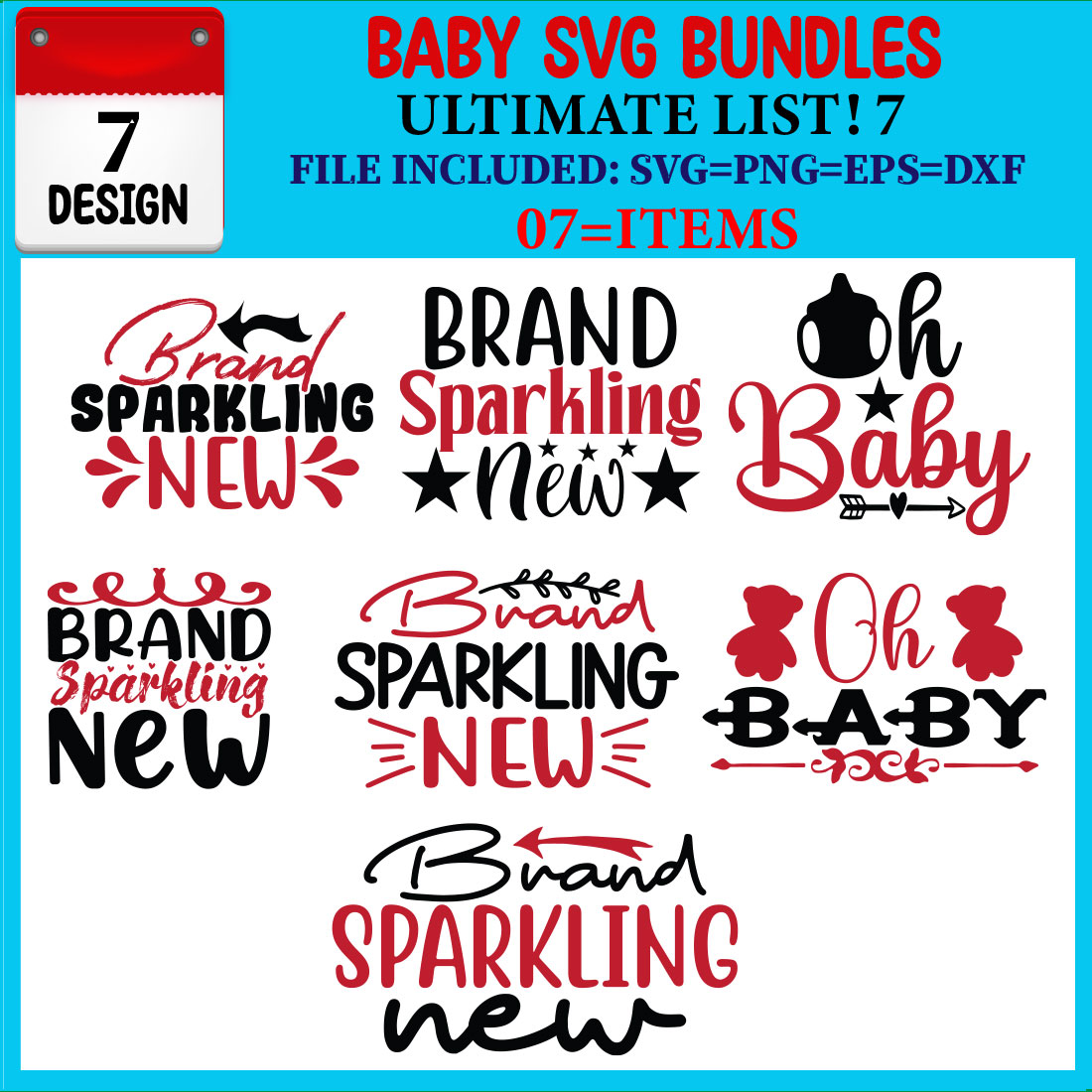 Baby SVG 07 T-shirt Design Bundle cover image.