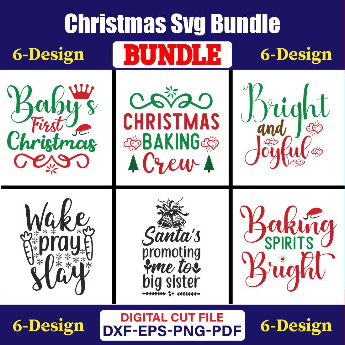 Christmas T-shirt Design Bundle Vol-65 cover image.