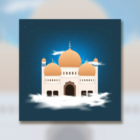 Ramadan and eid ul-fitr social media banner template cover image.