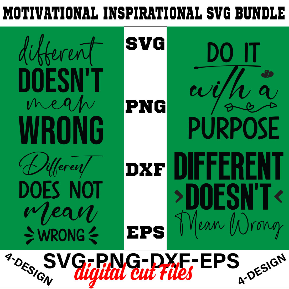 Motivational Inspirational Svg Bundle Vol-03 cover image.