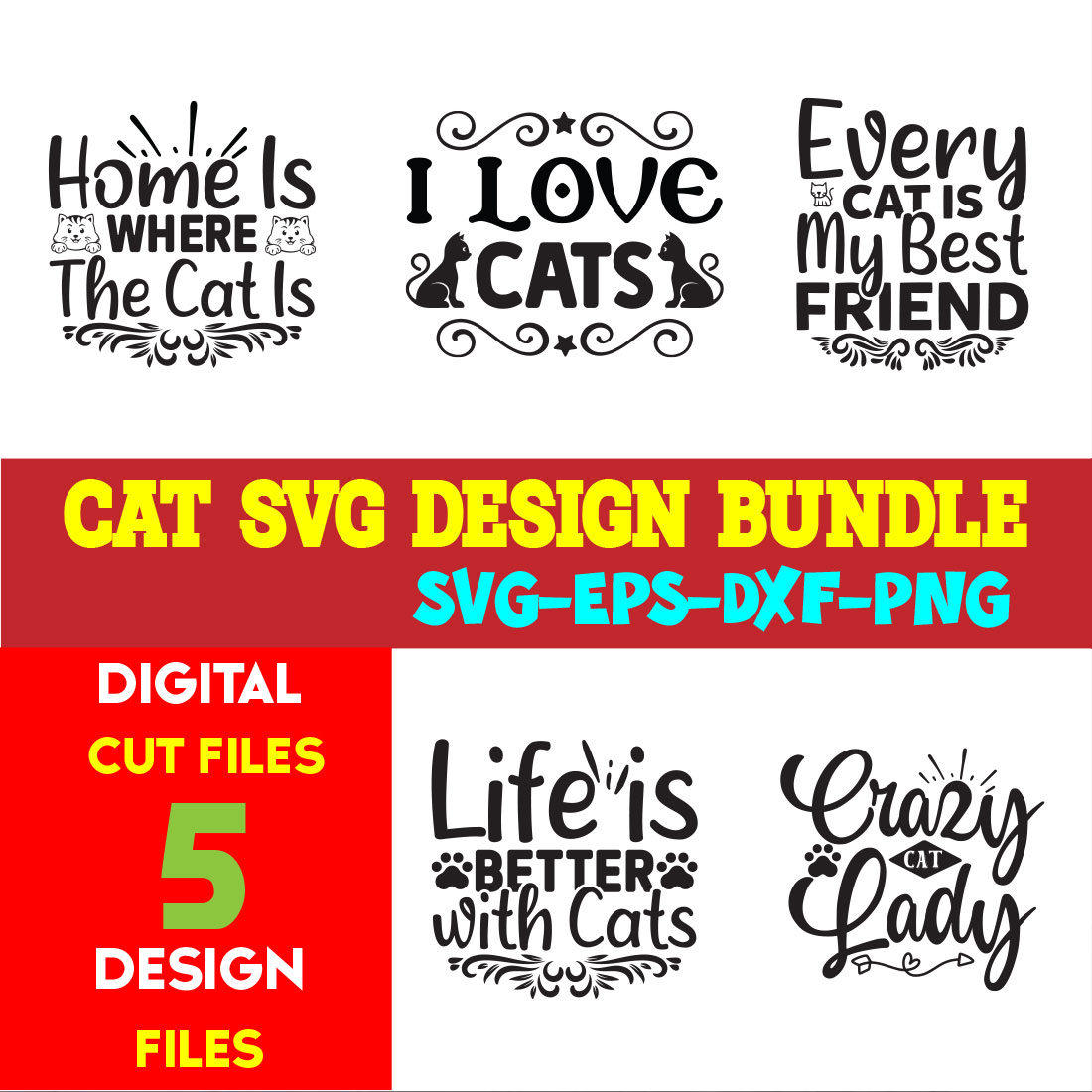 Cat T-shirt Design Bundle Volume-02 cover image.