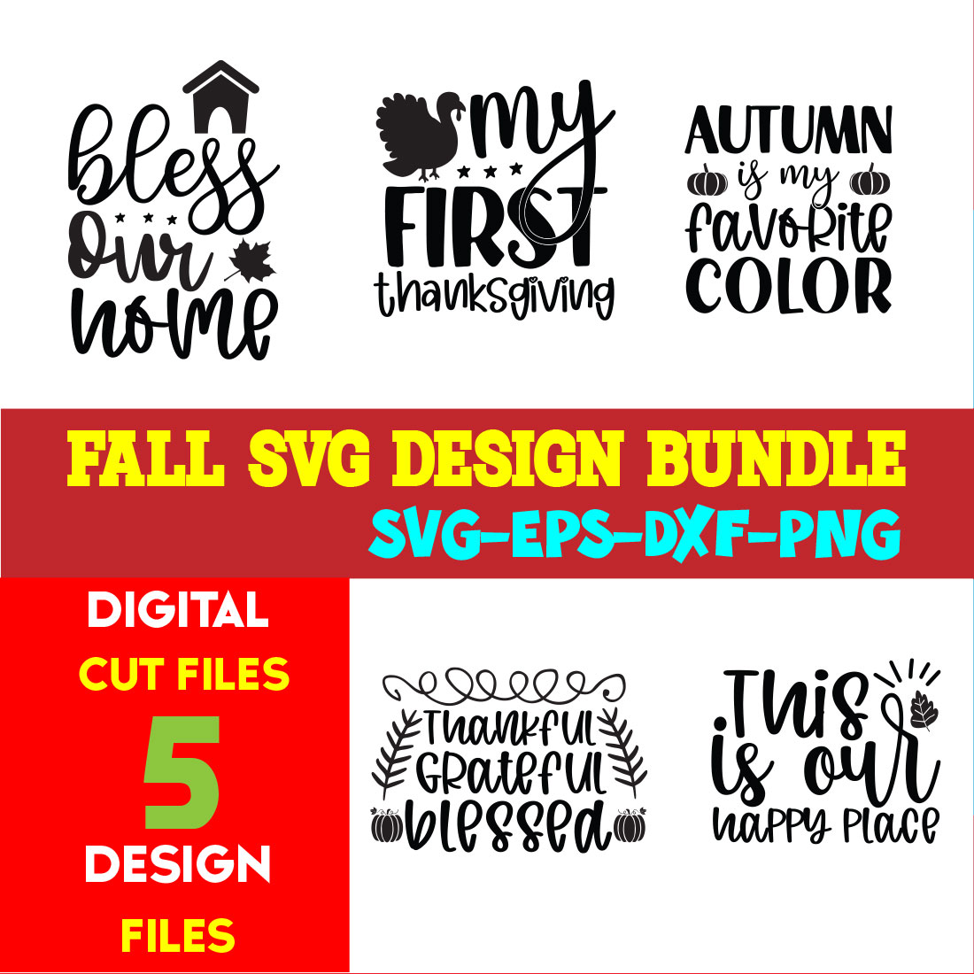 Fall T-shirt Design Bundle Volume-02 cover image.