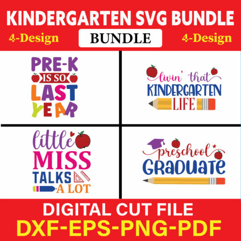 Kindergarten T-shirt Design Bundle Vol-9 cover image.