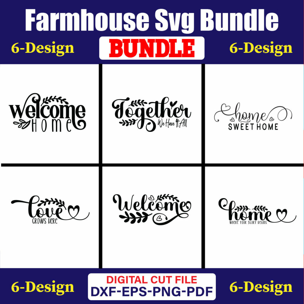 Farmhouse SVG T-shirt Design Bundle Vol-02 - MasterBundles