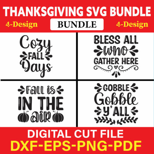 Thanksgiving T-shirt Design Bundle Vol-1 cover image.