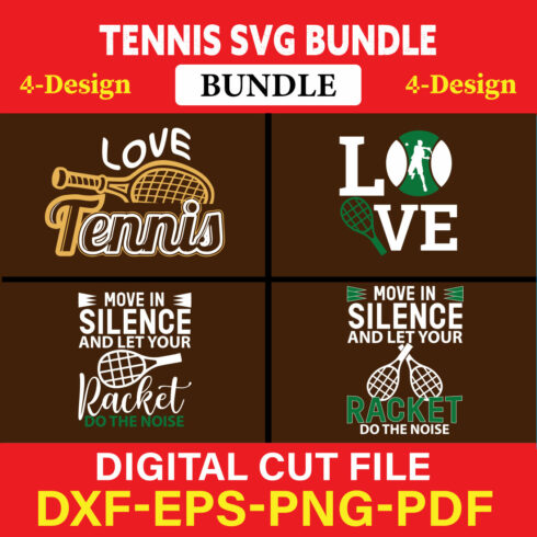 Tennis T-shirt Design Bundle Vol-3 cover image.