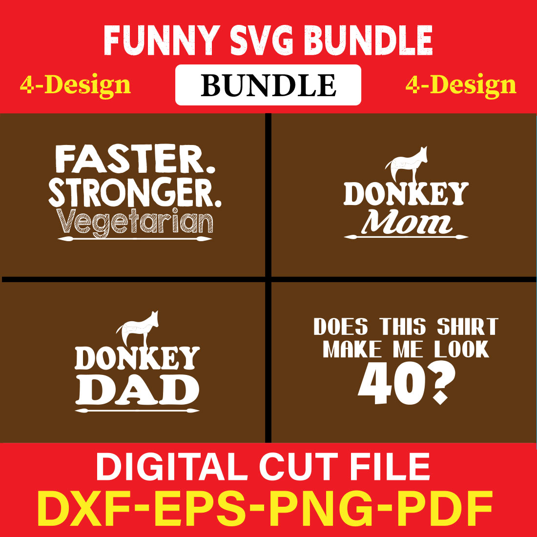 Funny SVG T-shirt Design Bundle Vol-22 cover image.