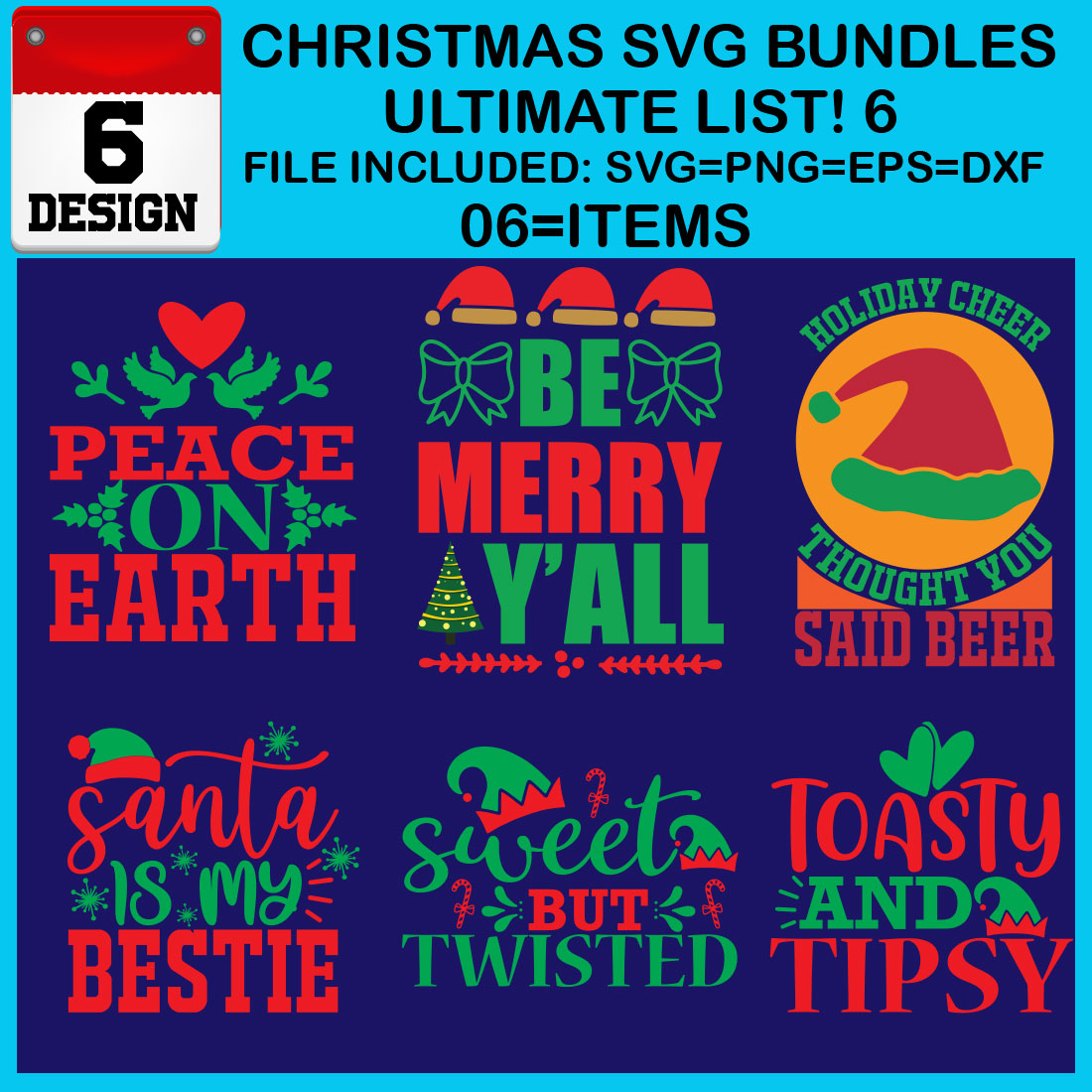 Ultimate List! 6 Christmas SVG Free Bundles cover image.