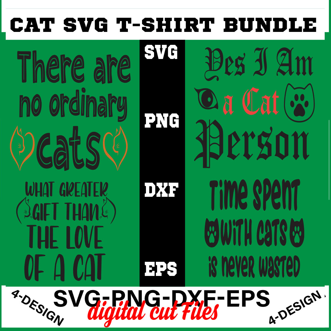 Cat SVG T-shirt Design BundleVolume-02 cover image.