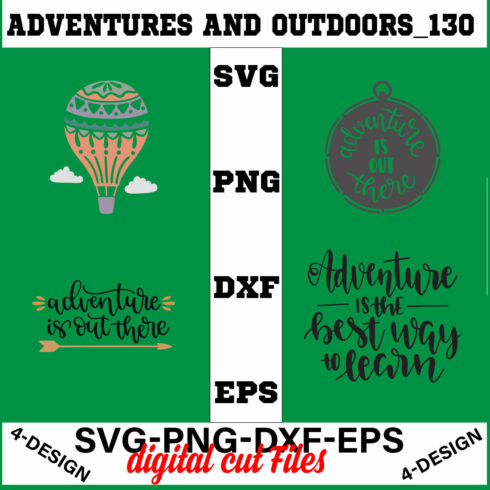 Adventures And Outdoors T-shirt Design Bundle Volume-02 cover image.