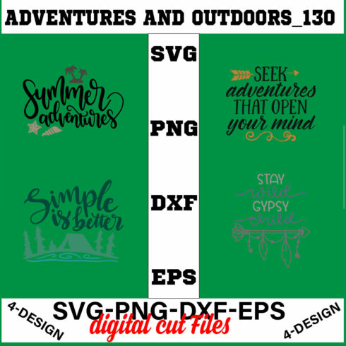 Adventures And Outdoors T-shirt Design Bundle Volume-28 cover image.