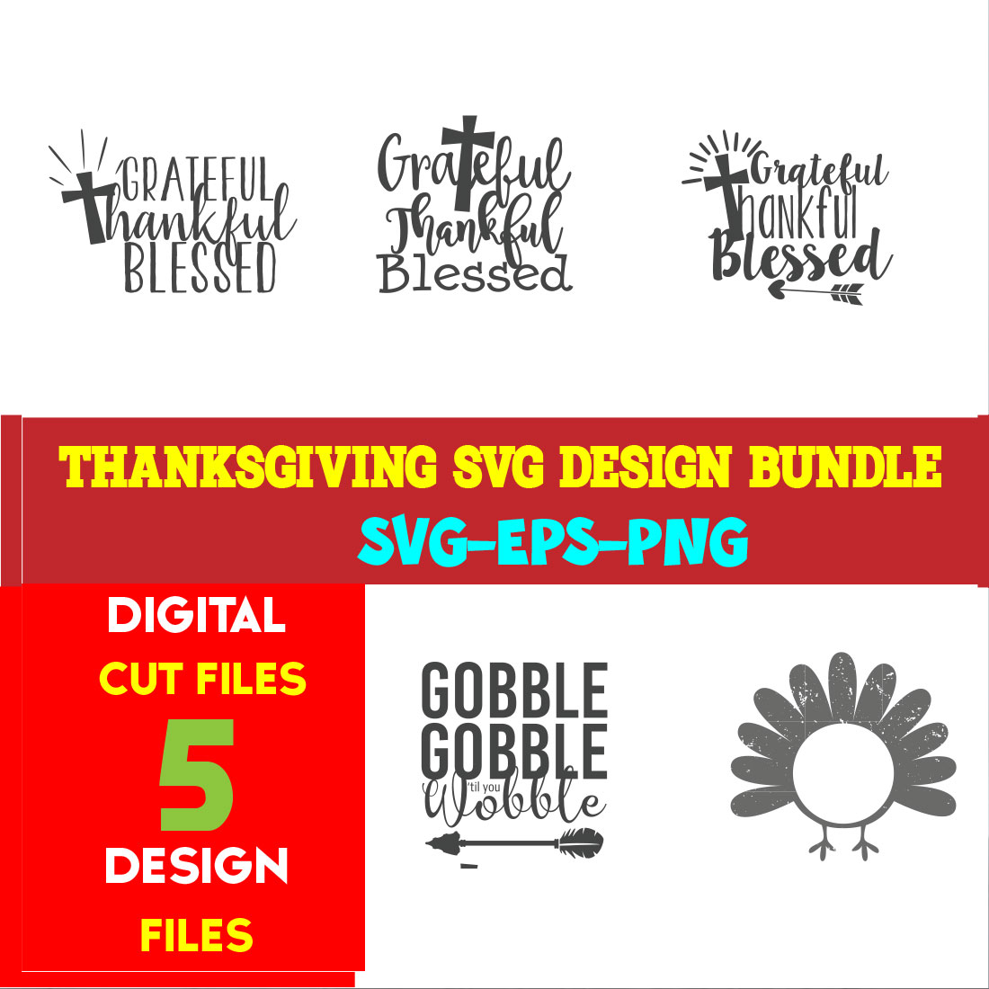 Thanksgiving T-shirt Design Bundle Volume-03 cover image.