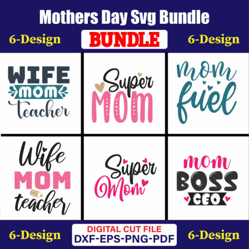 Mothers Day SVG Bundle, Mom life svg, Mama svg, Funny Mom Svg, Blessed mama svg, Mom of boys girls svg-Vol-71 cover image.