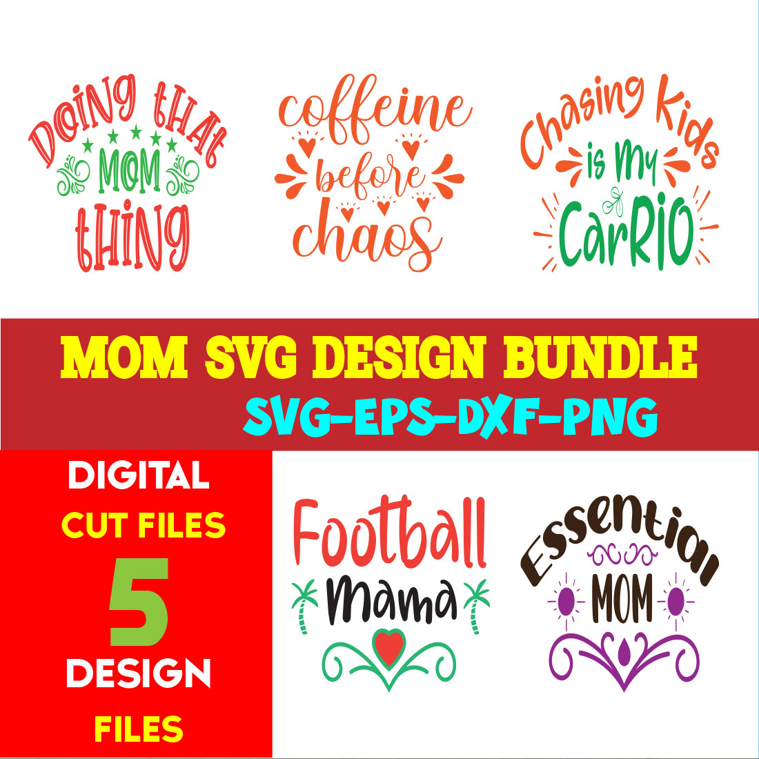 Mom T-shirt Design Bundle Volume-02 cover image.