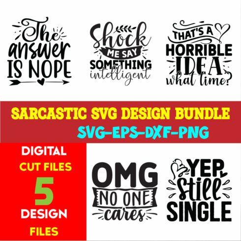 Sarcastic T-shirt Design Bundle Volume-03 cover image.