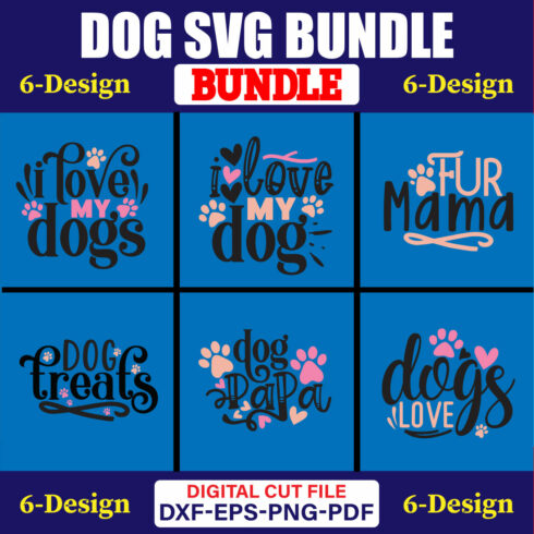 Dog SVG T-shirt Design Bundle Vol-17 cover image.