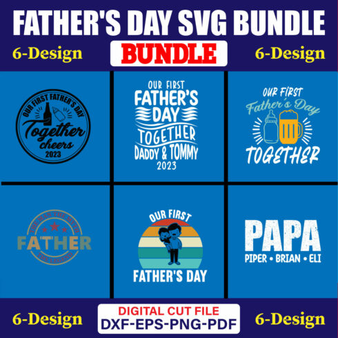 Father's Day SVG T-shirt Design Bundle Vol-28 cover image.
