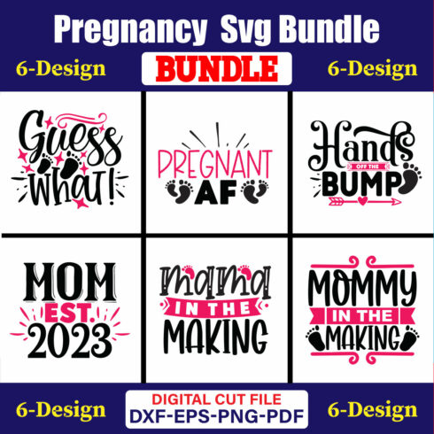 Pregnancy SVG T-shirt Design Bundle Vol-02 cover image.