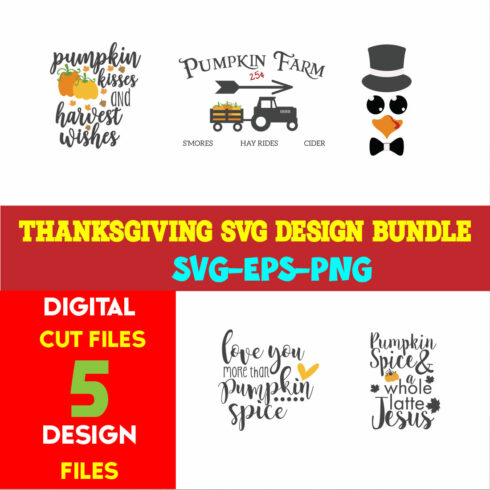 Thanksgiving T-shirt Design Bundle Volume-07 cover image.