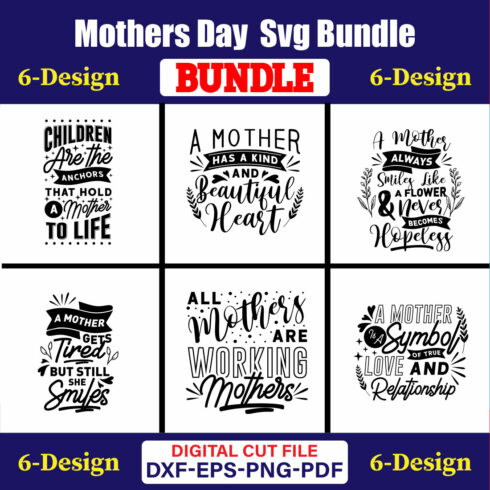 Mothers Day SVG Bundle, Mom life svg, Mama svg, Funny Mom Svg, Blessed mama svg, Mom of boys girls svg-Vol-50 cover image.