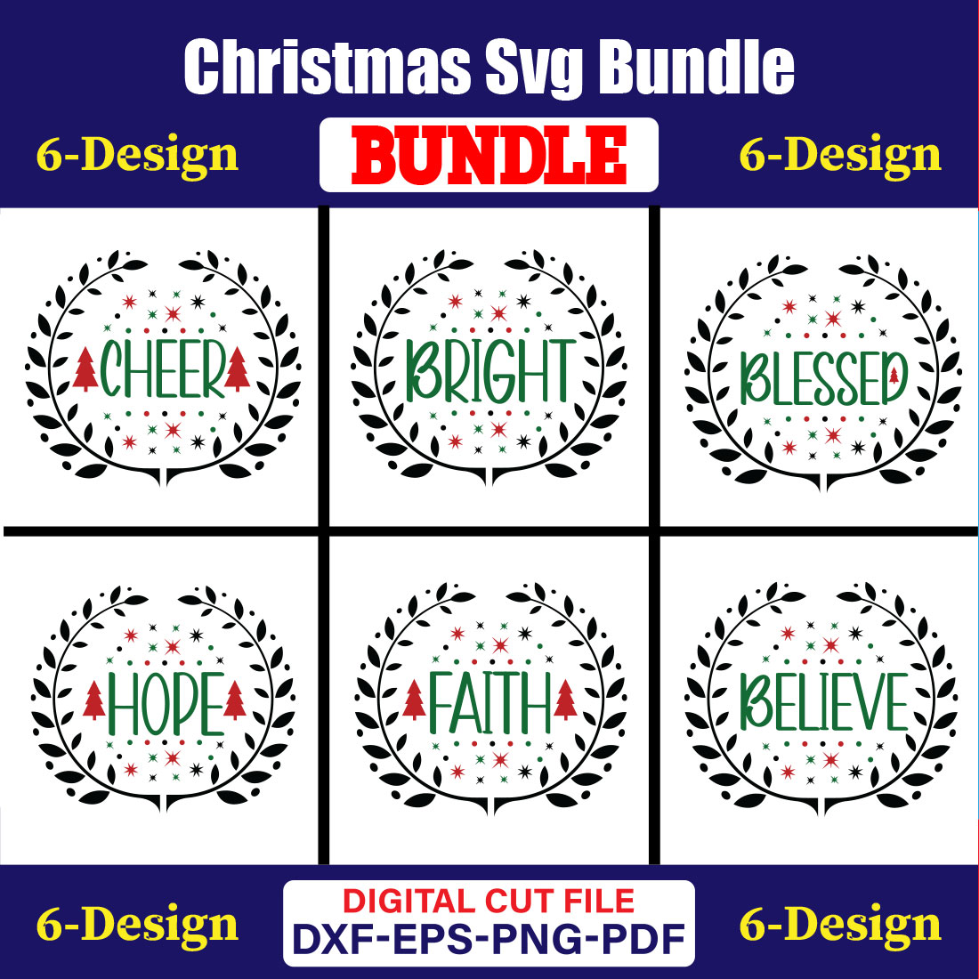 Christmas T-shirt Design Bundle Vol-57 cover image.