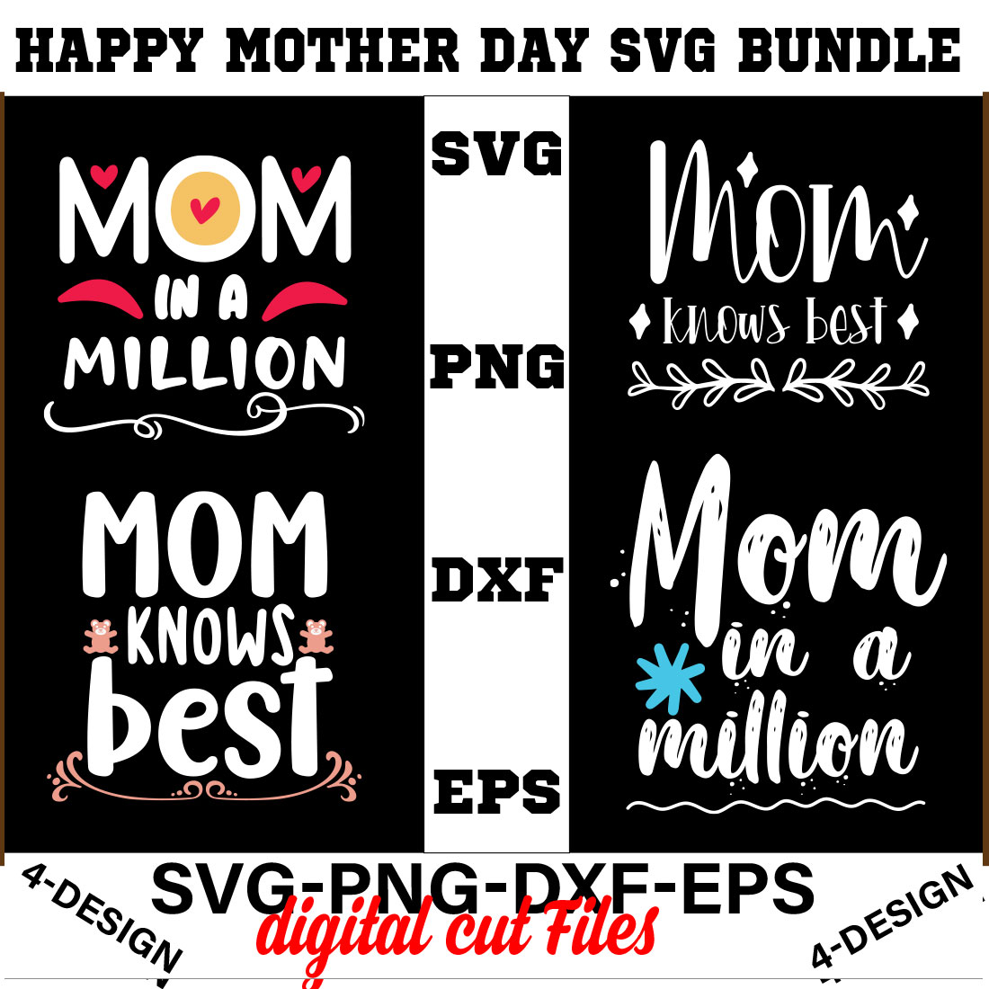 Happy mother day svg Bundle Vol-5 cover image.