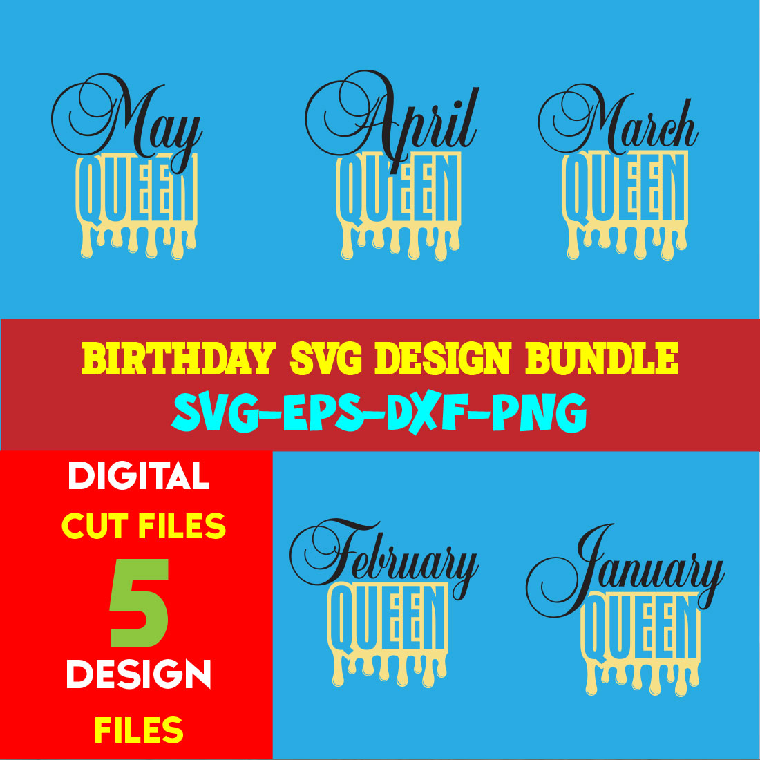 Birthday T-shirt Design Bundle Volume-01 cover image.